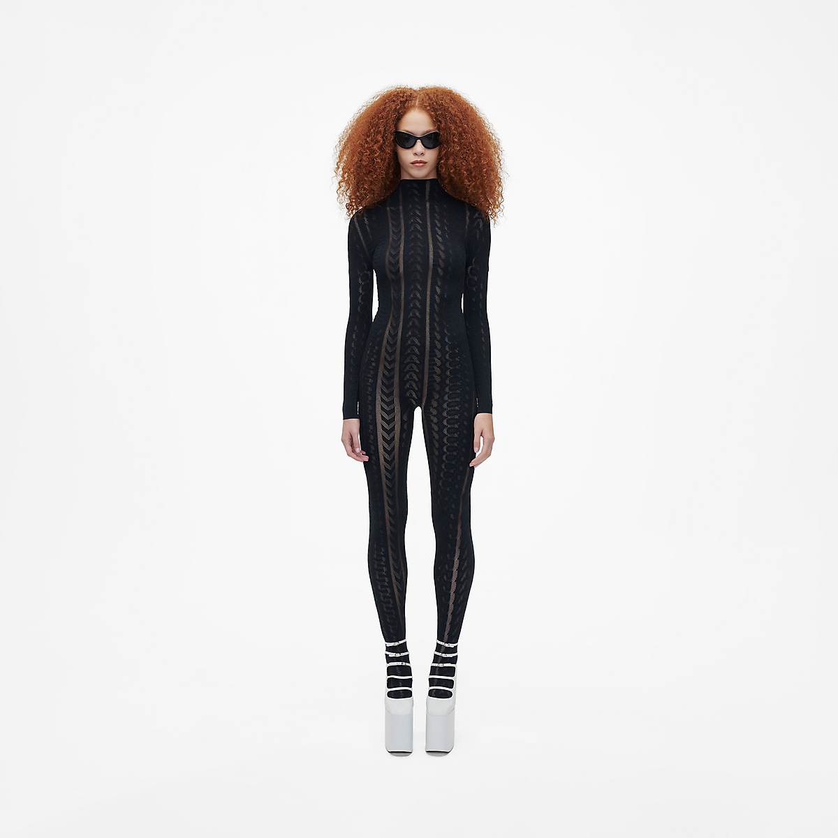 Women Marc Jacobs Seamless Catsuit Bodysuit Black | UK MJ0982-U41