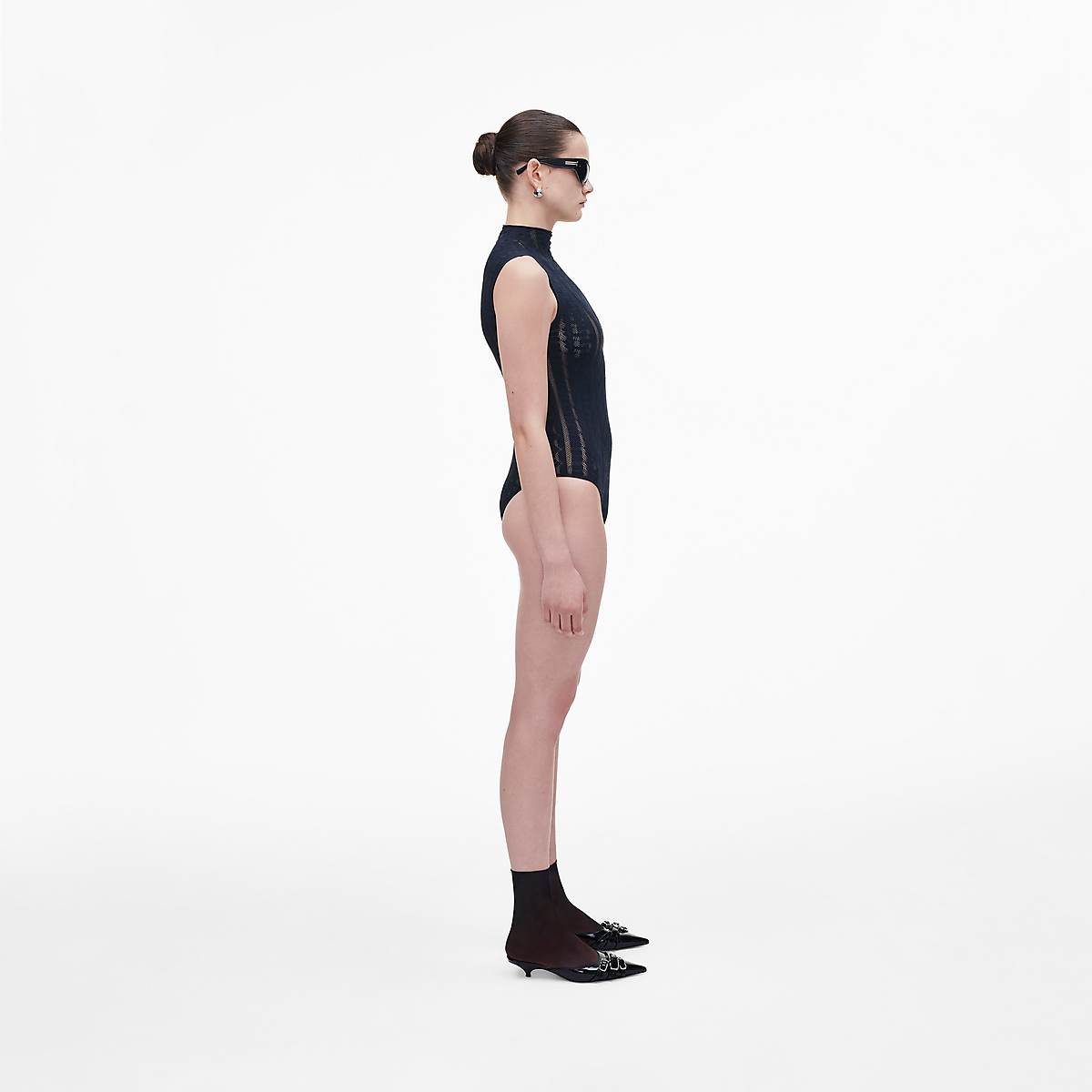 Women Marc Jacobs Seamless Monogram Bodysuit Black | UK MJ5623-W74