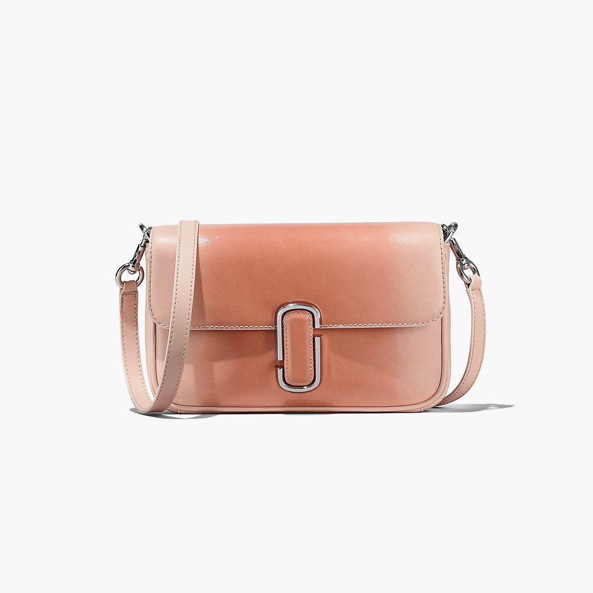 Women Marc Jacobs Shadow Patent Leather J Marc Shoulder Bags Rose | UK MJ7960-S84