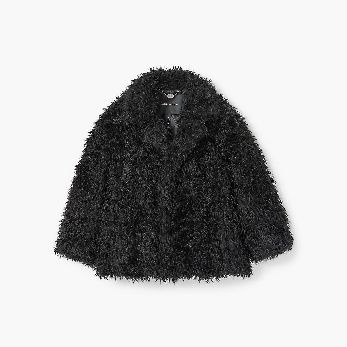 Women Marc Jacobs Shaggy Faux Fur Lady Jackets Black | UK MJ1347-O31