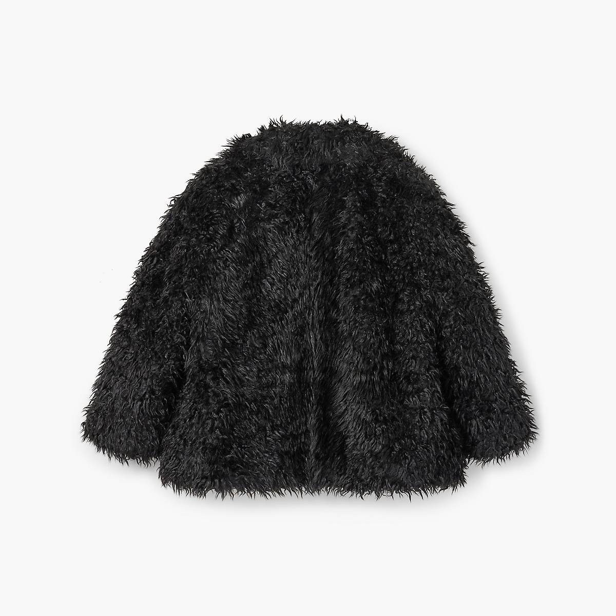 Women Marc Jacobs Shaggy Faux Fur Lady Jackets Black | UK MJ1347-O31