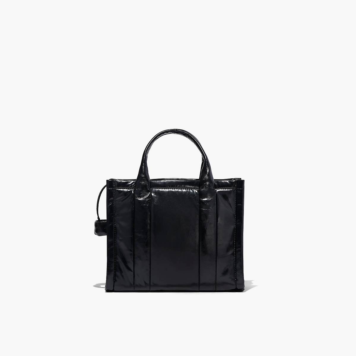 Women Marc Jacobs Shiny Crinkle Medium Tote Bags Black | UK MJ4169-Q58