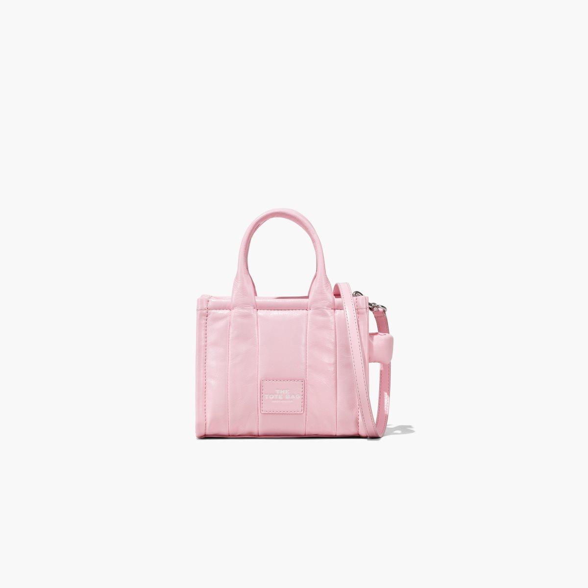 Women Marc Jacobs Shiny Crinkle Micro Tote Bags Pink | UK MJ0361-D37