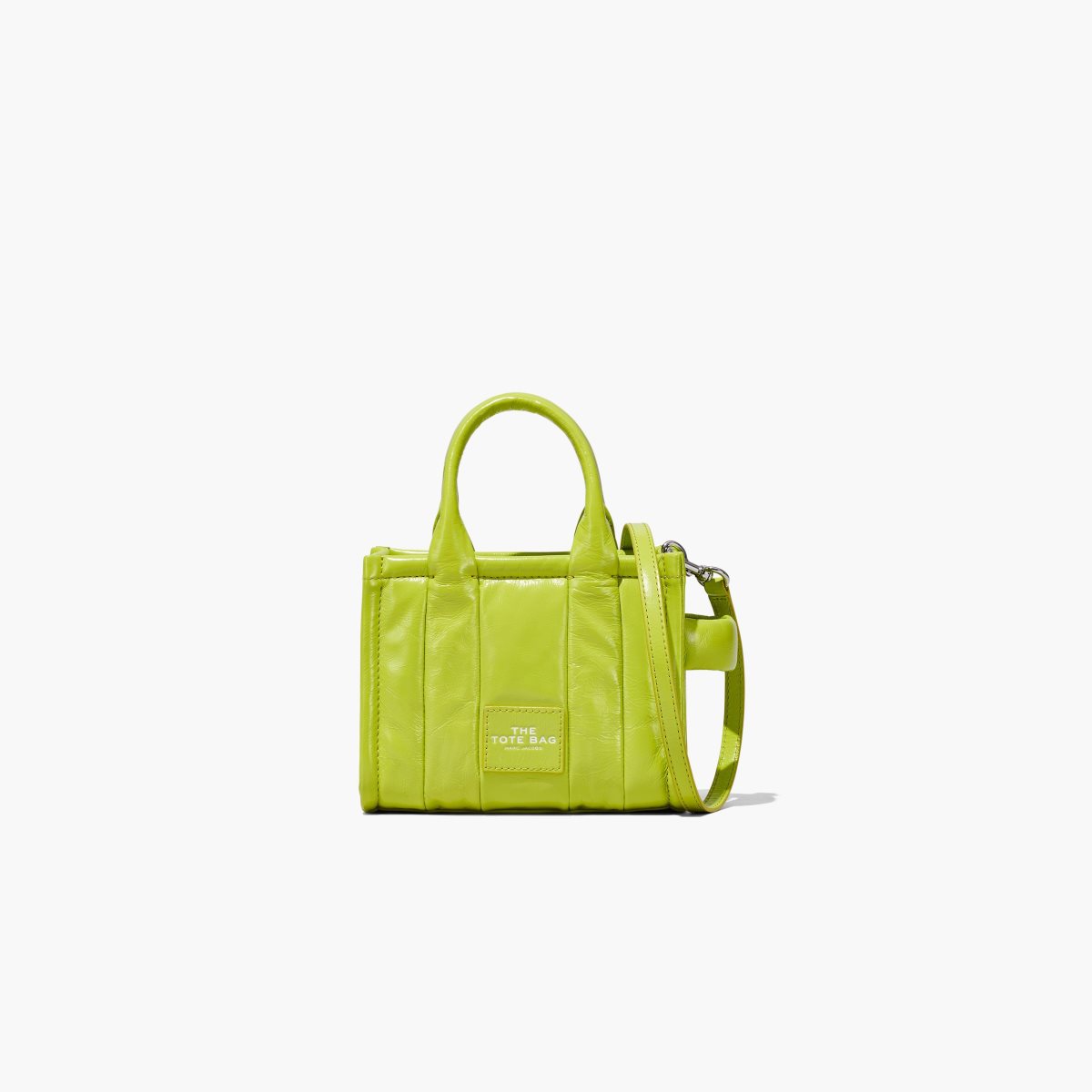 Women Marc Jacobs Shiny Crinkle Micro Tote Bags Green | UK MJ8976-F15