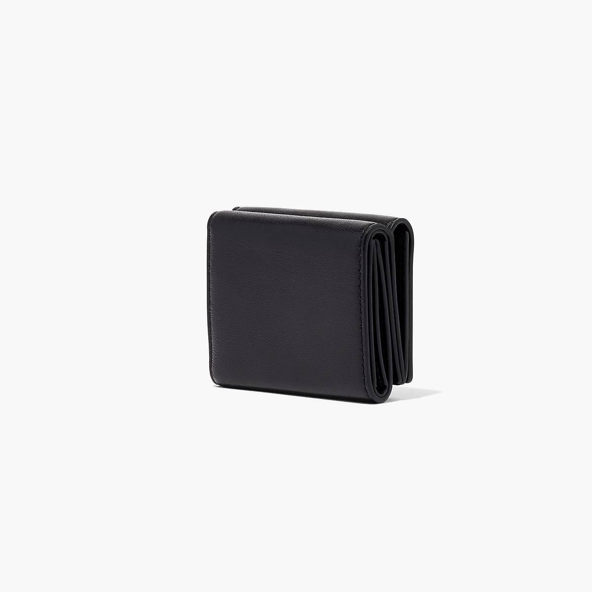 Women Marc Jacobs Slim 84 Medium Trifold Wallets Black | UK MJ0159-M91