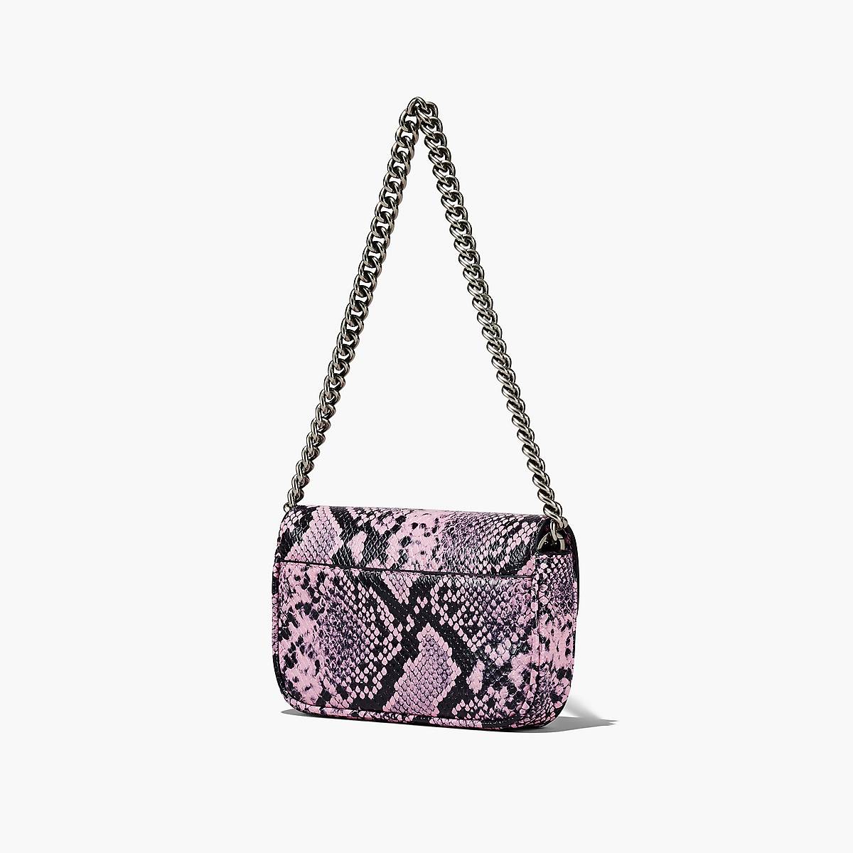 Women Marc Jacobs Snake-Embossed J Marc Mini Crossbody Bags Purple Multicolor | UK MJ0851-D34