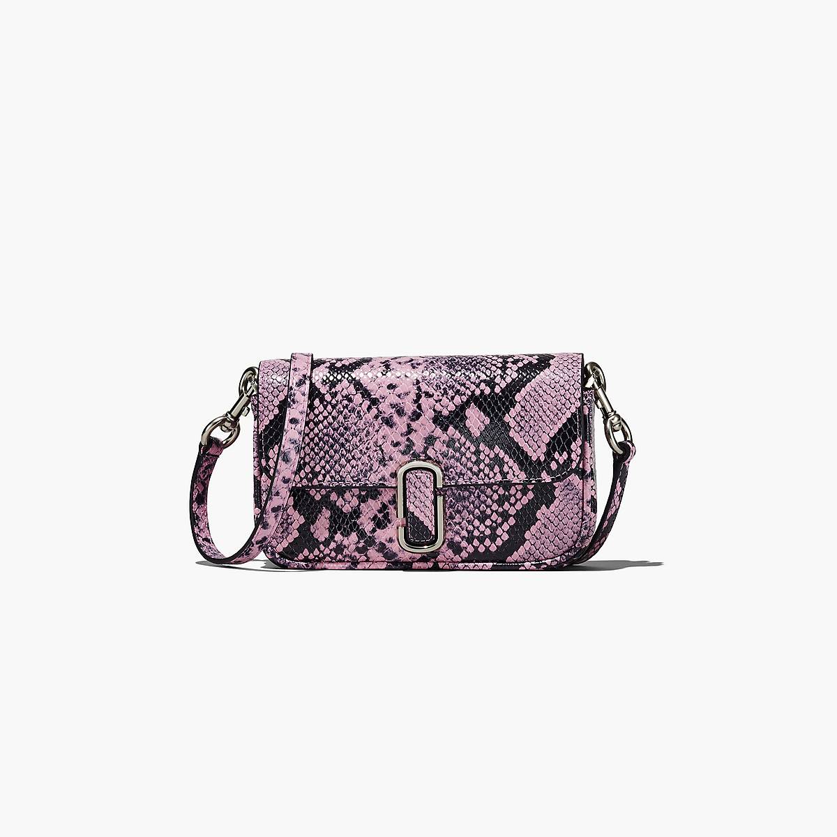 Women Marc Jacobs Snake-Embossed J Marc Mini Crossbody Bags Purple Multicolor | UK MJ0851-D34