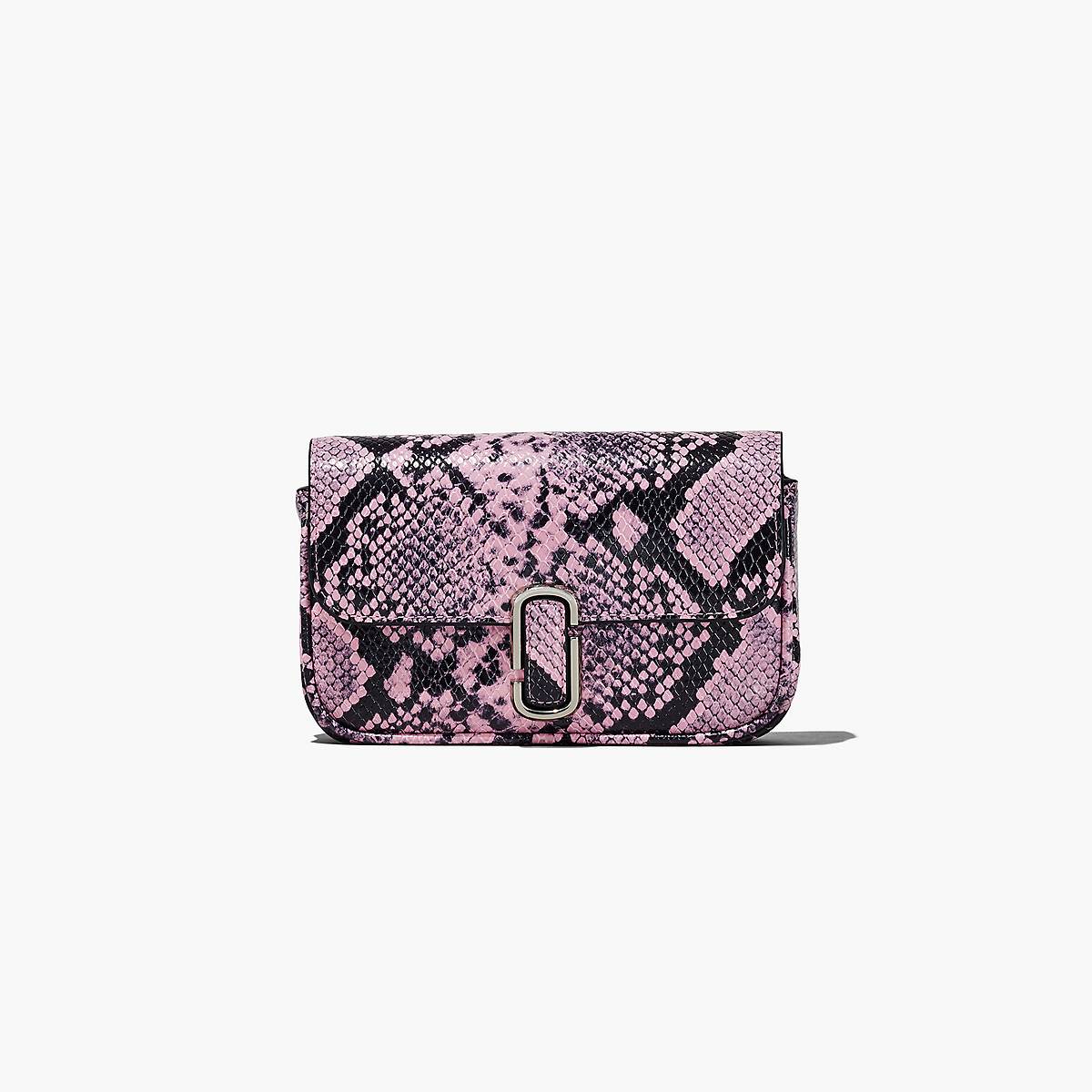 Women Marc Jacobs Snake-Embossed J Marc Mini Crossbody Bags Purple Multicolor | UK MJ0851-D34