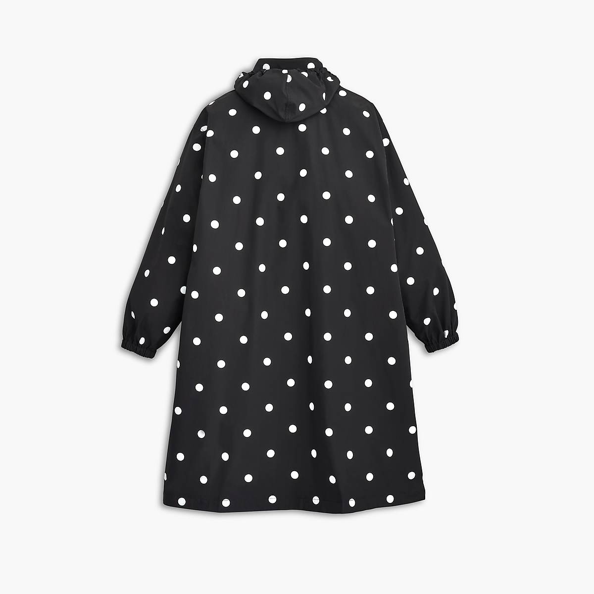 Women Marc Jacobs Spots Long Windbreaker Jackets Black / White | UK MJ8370-P38