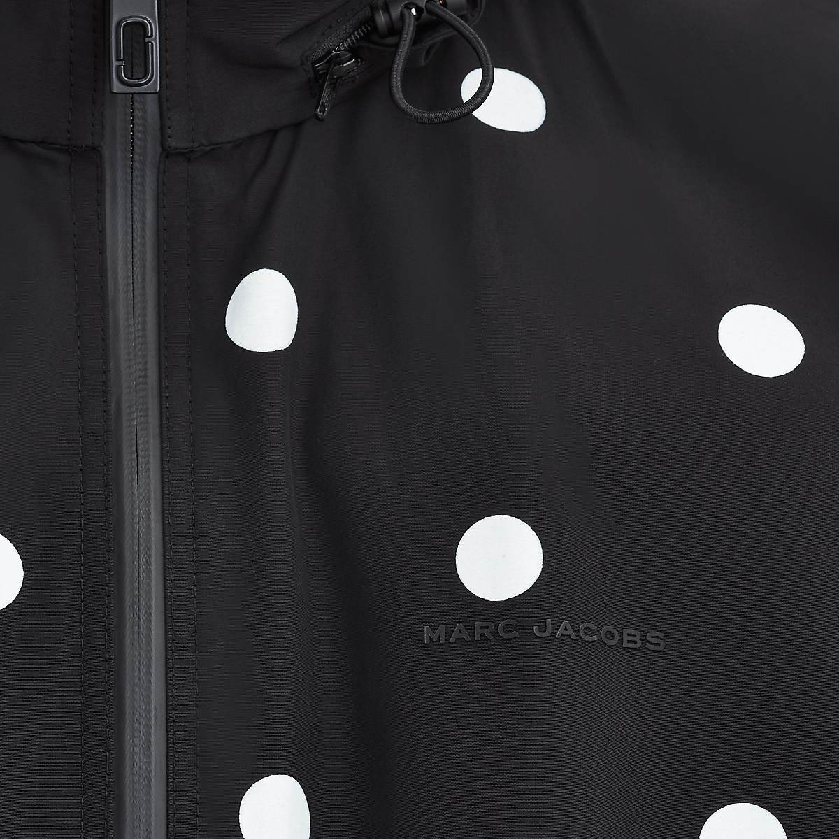 Women Marc Jacobs Spots Long Windbreaker Jackets Black / White | UK MJ8370-P38