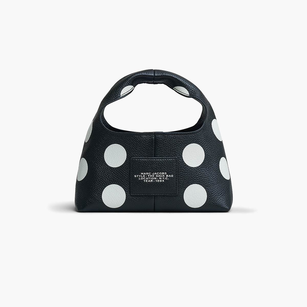 Women Marc Jacobs Spots Mini Sack Handbag Black / White | UK MJ3064-G95