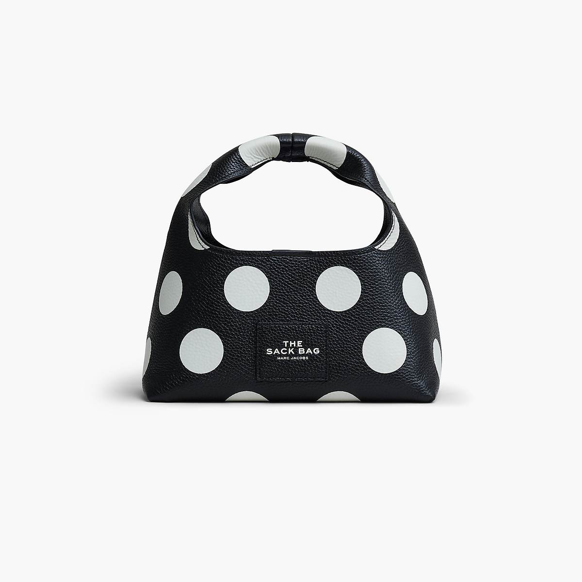 Women Marc Jacobs Spots Mini Sack Handbag Black / White | UK MJ3064-G95