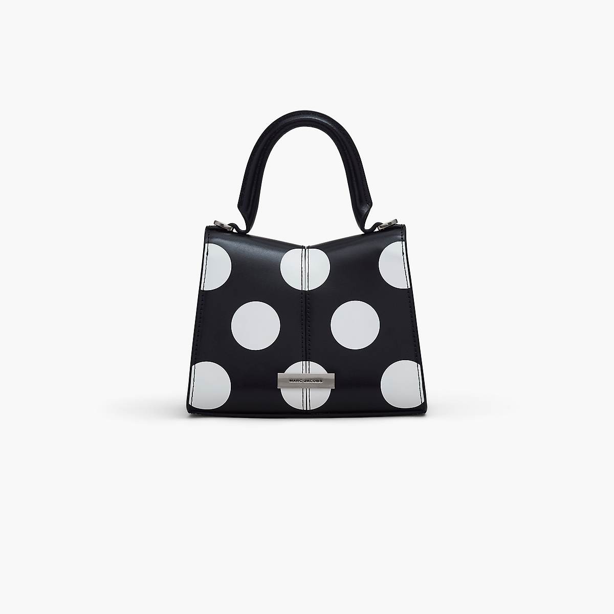 Women Marc Jacobs Spots St. Marc Mini Top Handle Handbag Black / White | UK MJ2870-H75