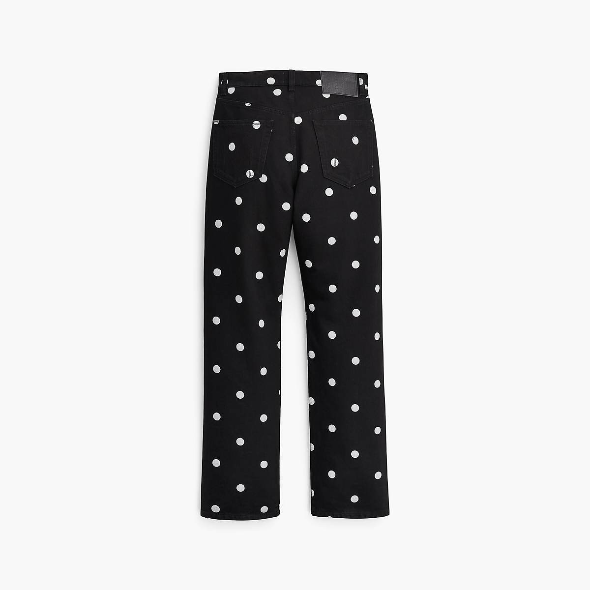 Women Marc Jacobs Spots Straight Jeans Black / White | UK MJ9421-O14