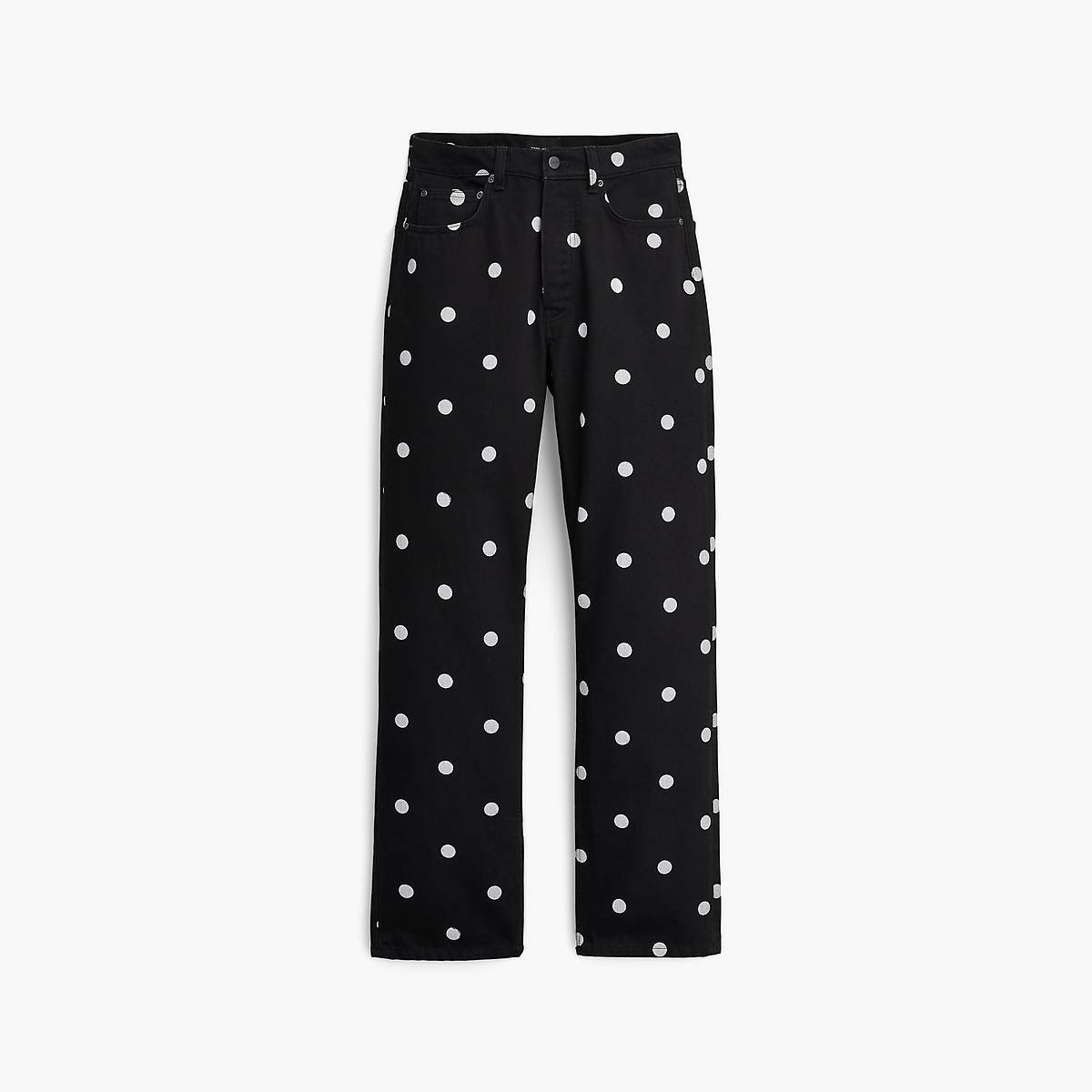 Women Marc Jacobs Spots Straight Jeans Black / White | UK MJ9421-O14