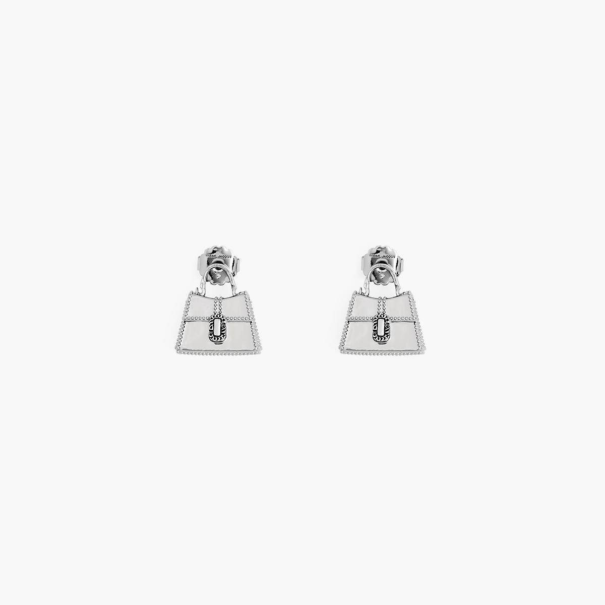 Women Marc Jacobs St. Marc Earrings Light Silver | UK MJ8196-C75