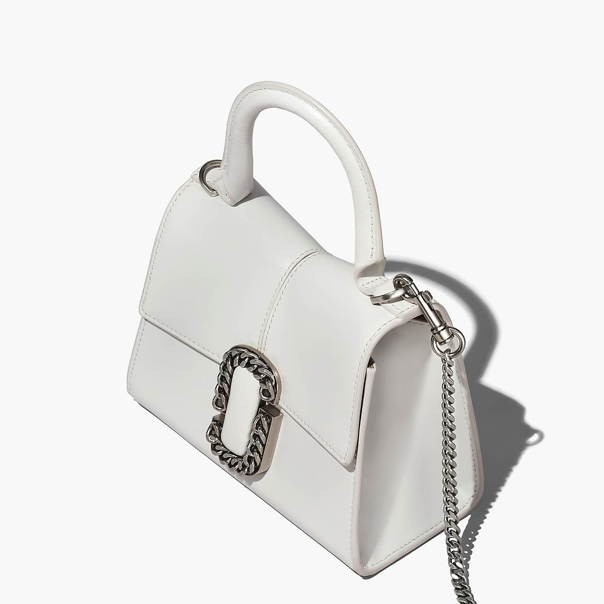 Women Marc Jacobs St. Marc Mini Top Handle Handbag White | UK MJ2190-Y94