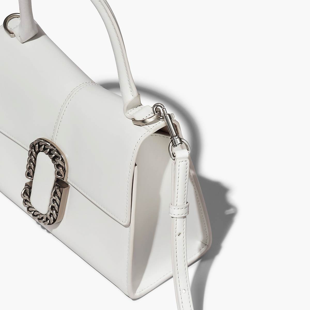 Women Marc Jacobs St. Marc Top Handle Handbag White | UK MJ0549-E97