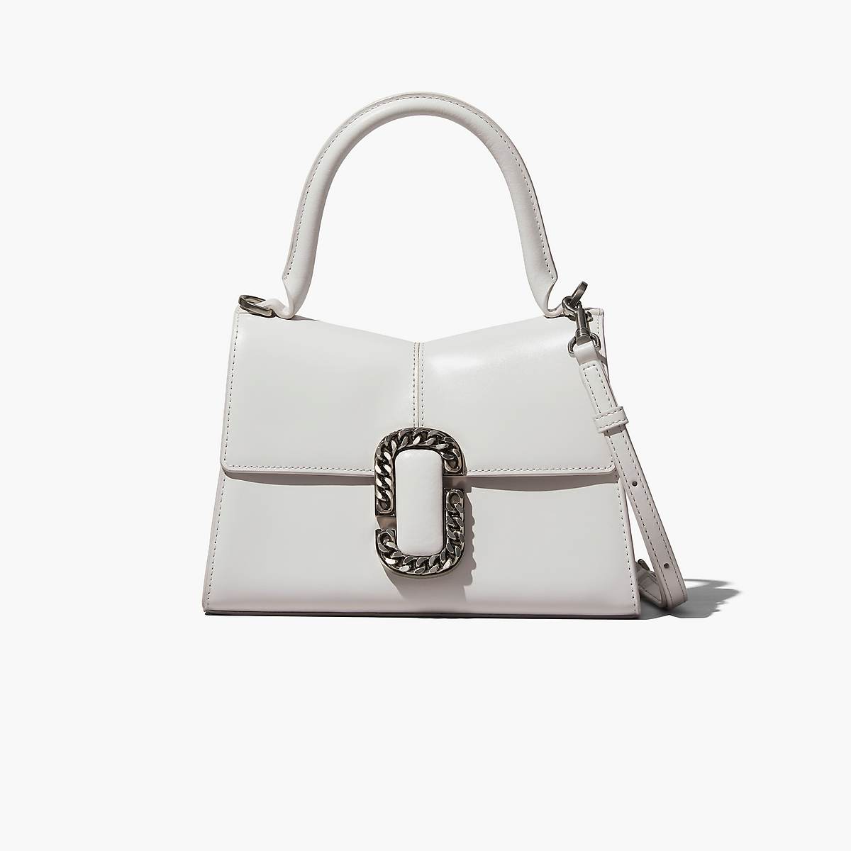 Women Marc Jacobs St. Marc Top Handle Handbag White | UK MJ0549-E97