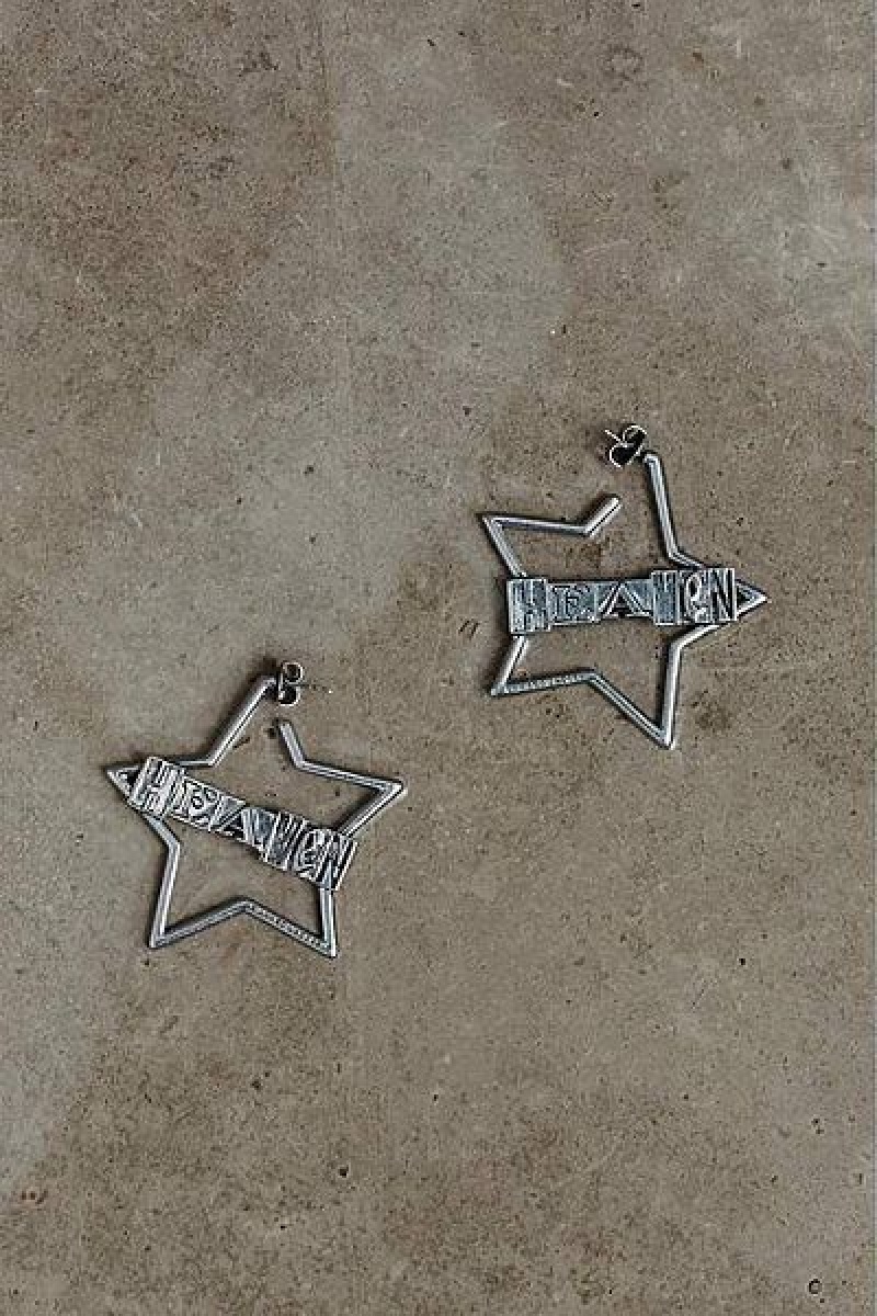 Women Marc Jacobs Star Hoop Jewelry Silver | UK MJ0639-X84