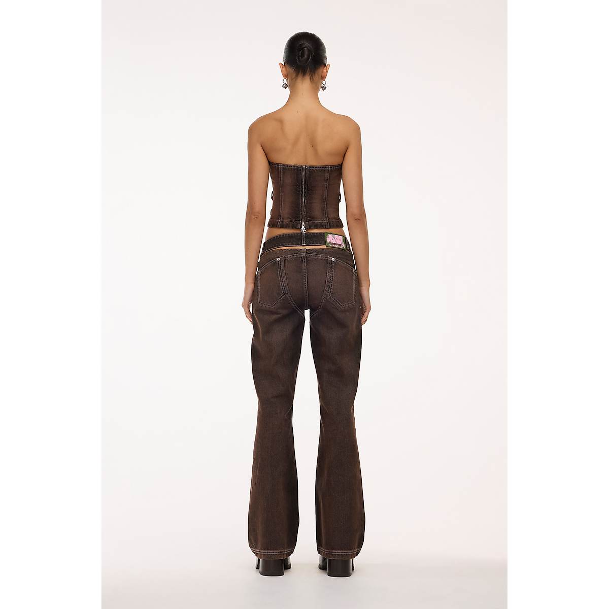 Women Marc Jacobs Strapless Bustier Tops Brown | UK MJ3762-X23