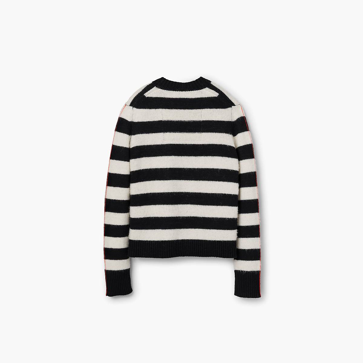 Women Marc Jacobs Striped Brushed Logo Sweaters Black / White | UK MJ7368-K89