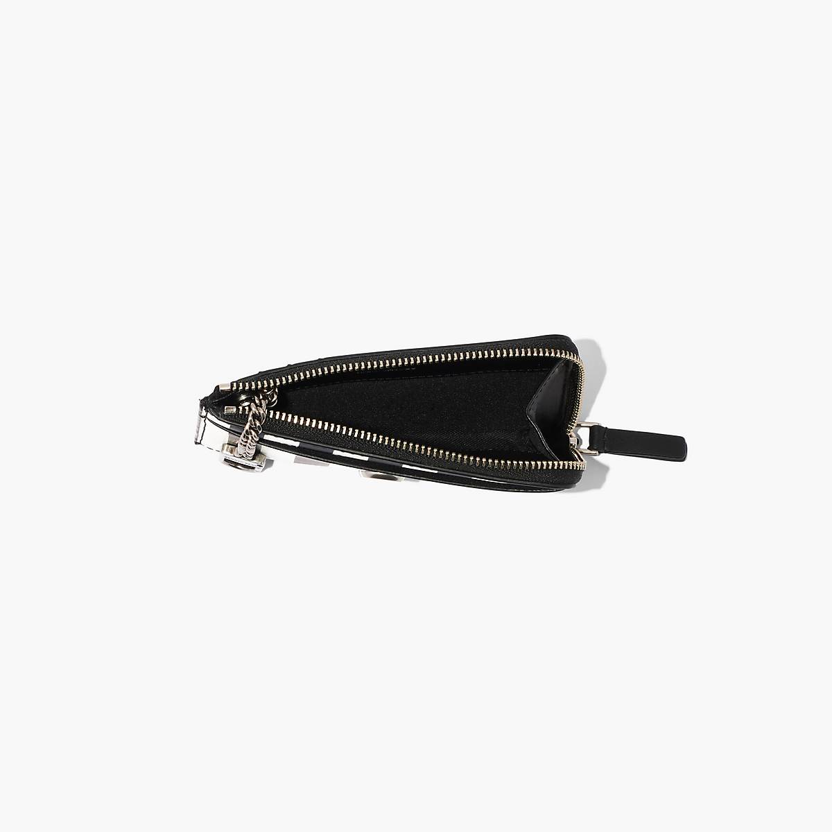 Women Marc Jacobs Striped J Marc Top Zip Multi Wallets Black / White | UK MJ2381-M07