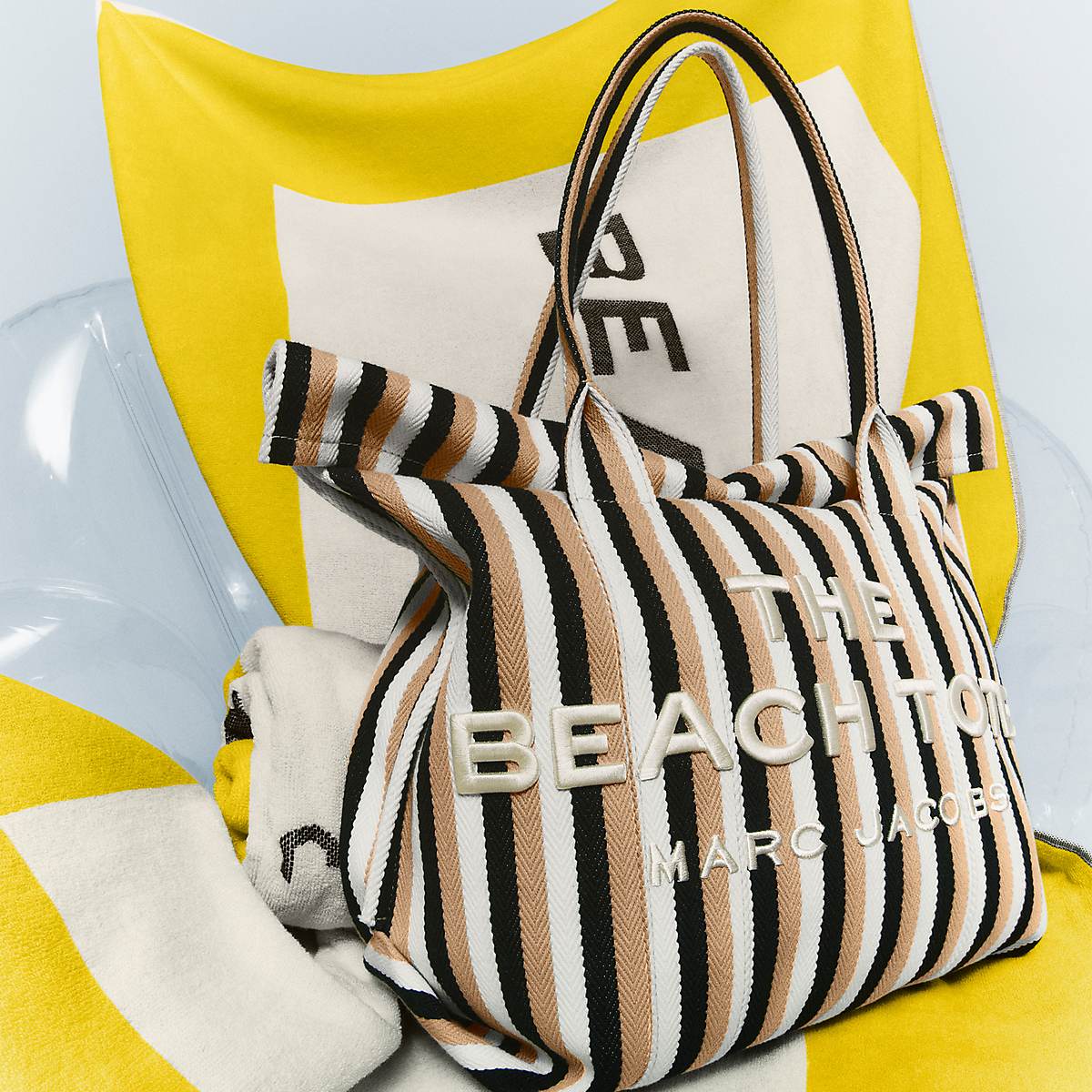 Women Marc Jacobs Striped Jacquard Beach Tote Bags Multicolor | UK MJ9053-J61