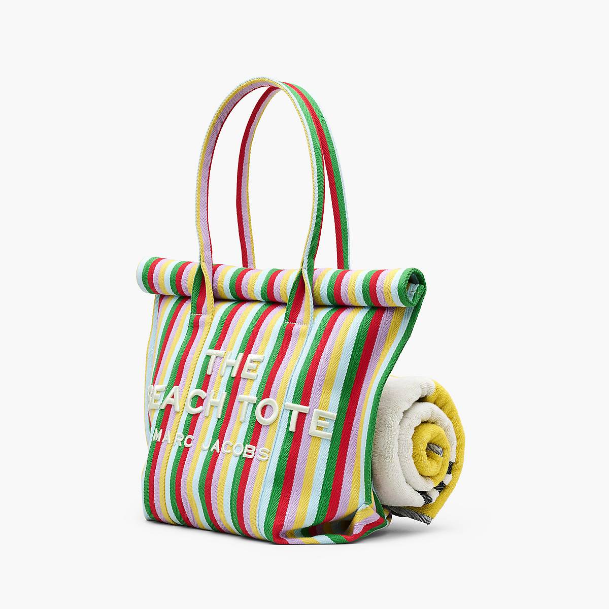 Women Marc Jacobs Striped Jacquard Beach Tote Bags Multicolor | UK MJ9053-J61