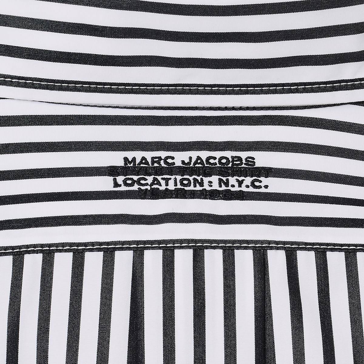 Women Marc Jacobs Striped Shirts Black / White | UK MJ6291-H70