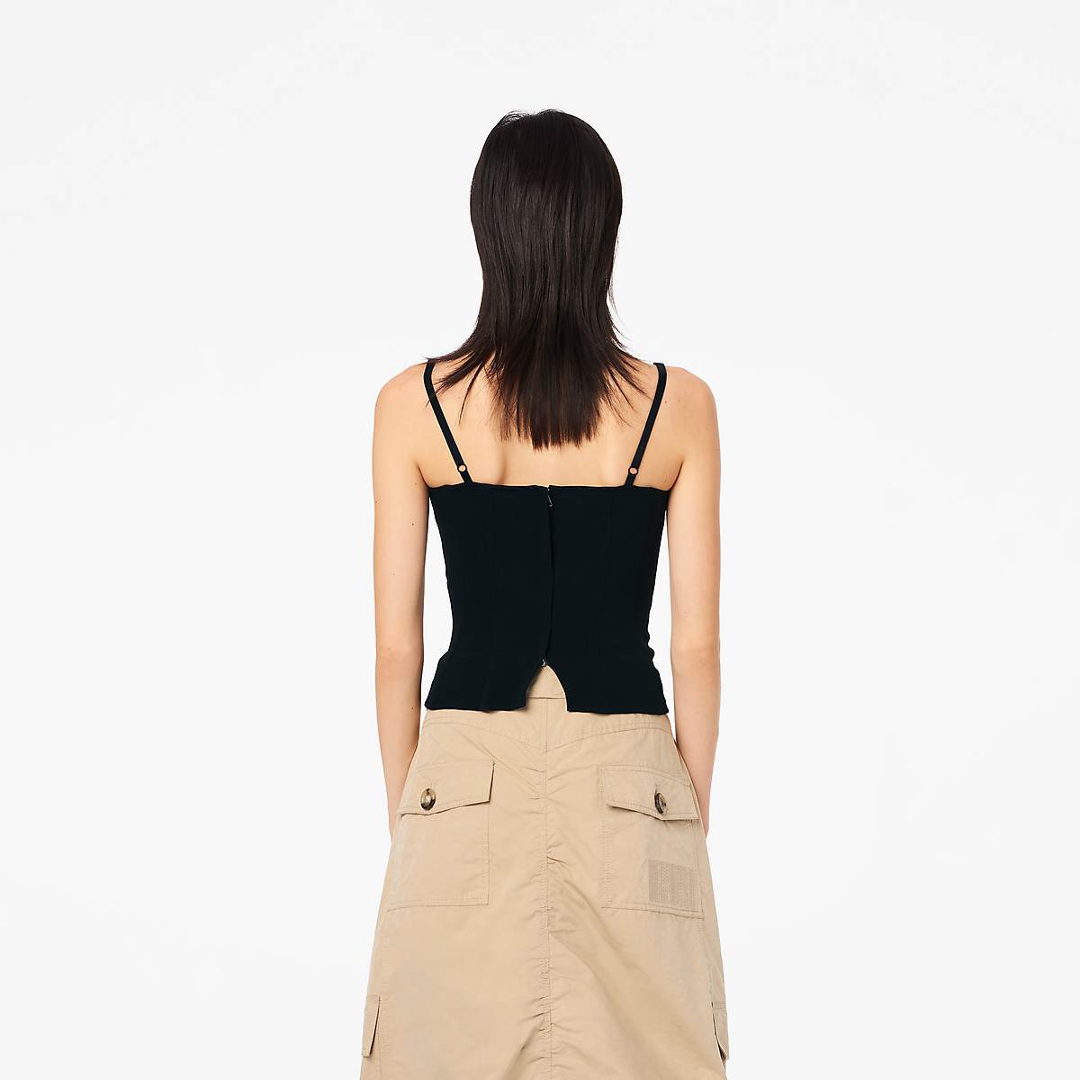 Women Marc Jacobs Structured Camisole Tops Black | UK MJ1630-U21