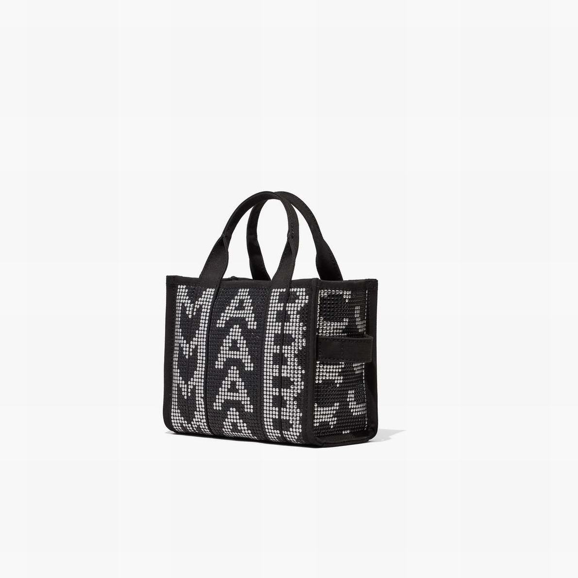 Women Marc Jacobs Studded Monogram Mini Tote Bags Black | UK MJ6945-V35