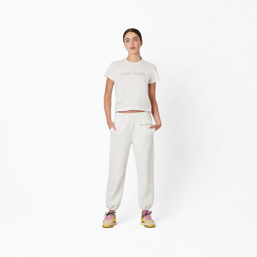 Women Marc Jacobs Sweatpant Pants White | UK MJ7895-Y80