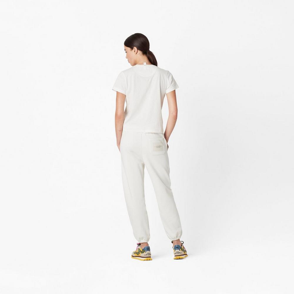 Women Marc Jacobs Sweatpant Pants White | UK MJ7895-Y80