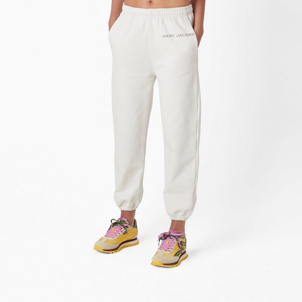 Women Marc Jacobs Sweatpant Pants White | UK MJ7895-Y80