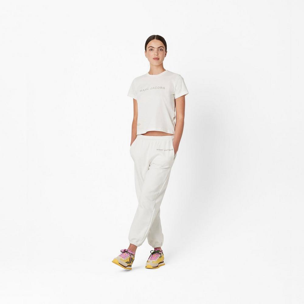 Women Marc Jacobs Sweatpant Pants White | UK MJ7895-Y80