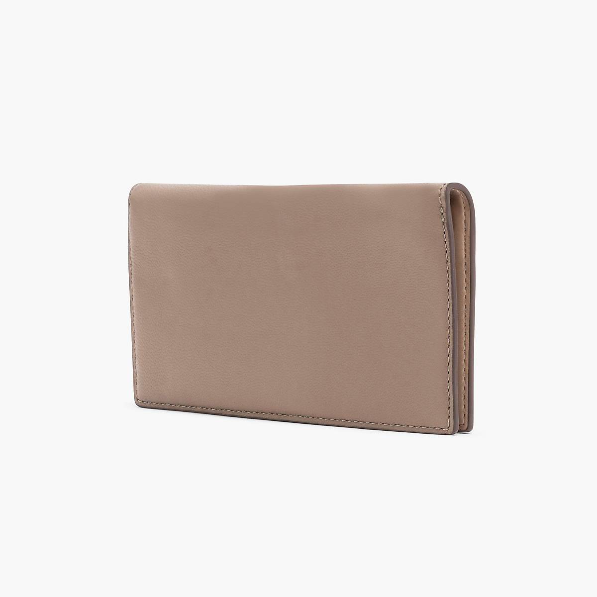 Women Marc Jacobs THE LEATHER SLIM 84 BIFOLD WALLET Wallets Light Grey | UK MJ1825-Q59