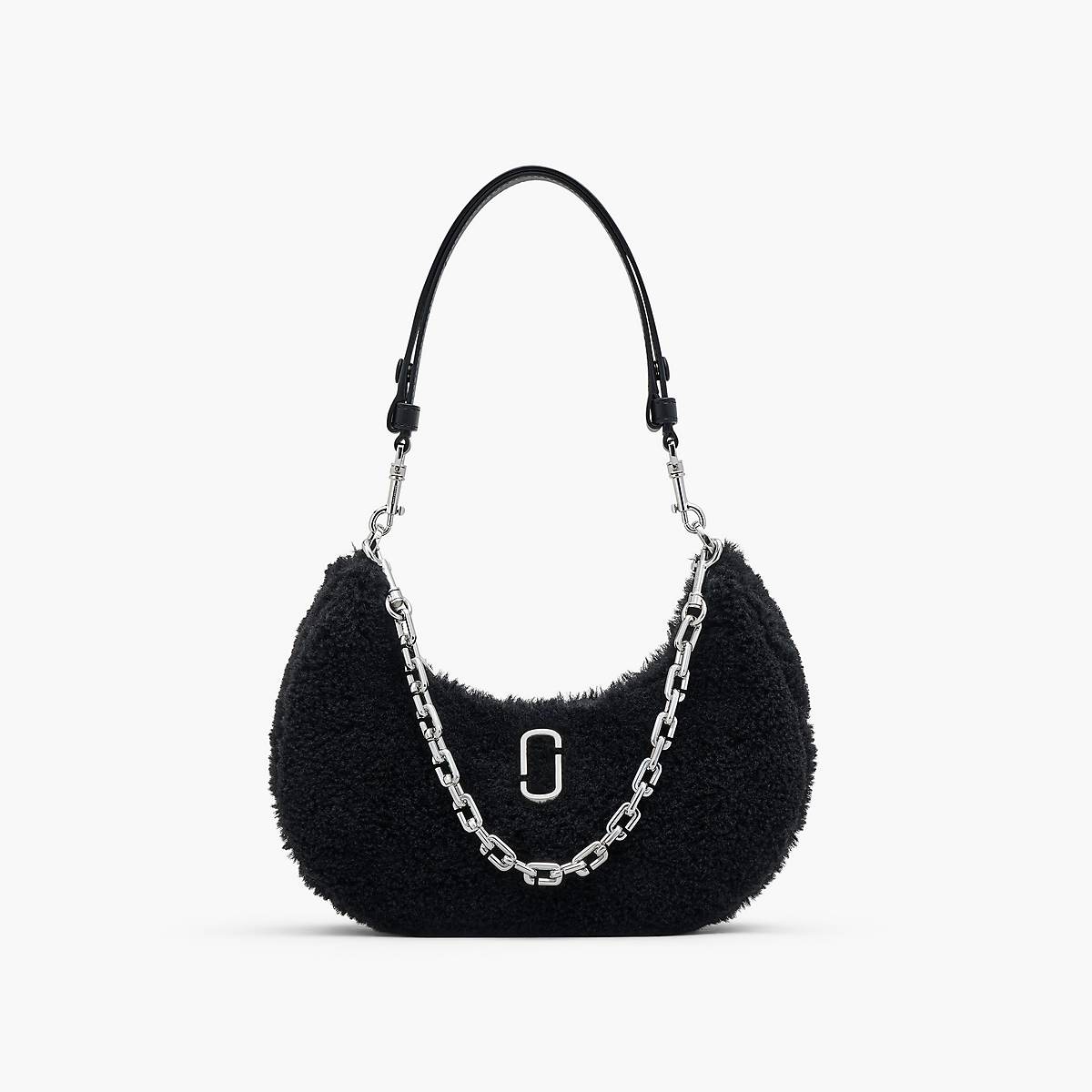 Women Marc Jacobs Teddy Curve Shoulder Bags Black | UK MJ1826-U37