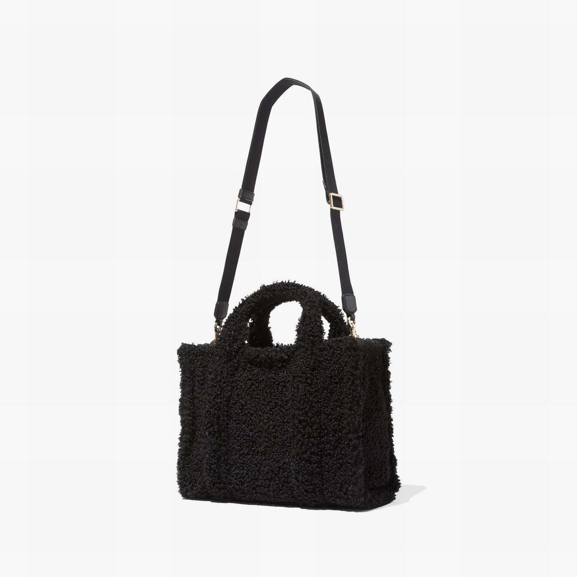 Women Marc Jacobs Teddy Medium Tote Bags Black | UK MJ7950-E15