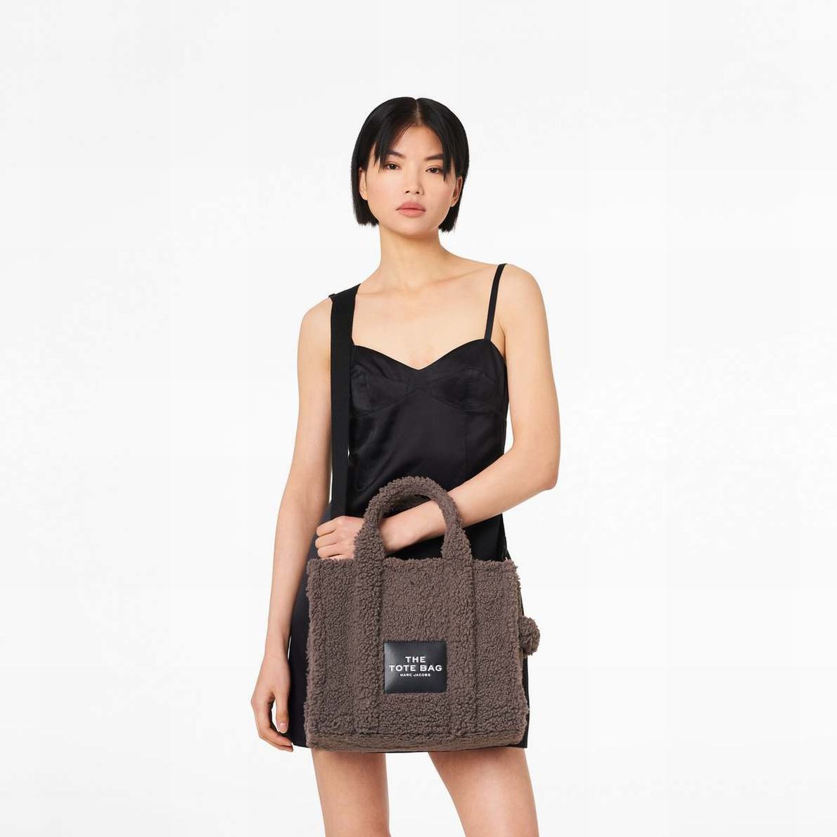 Women Marc Jacobs Teddy Medium Tote Bags Grey | UK MJ6245-R96