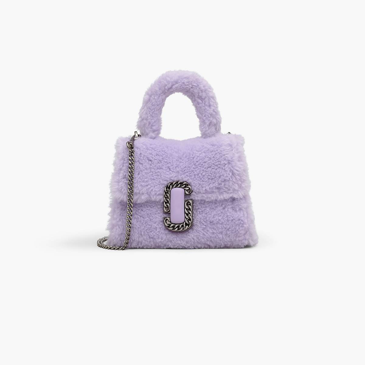 Women Marc Jacobs Teddy St. Marc Mini Top Handle Handbag Purple | UK MJ8412-J13