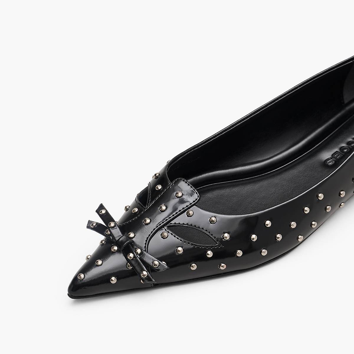 Women Marc Jacobs The Glam Studs Kat Ballerina Black | UK MJ8956-S37