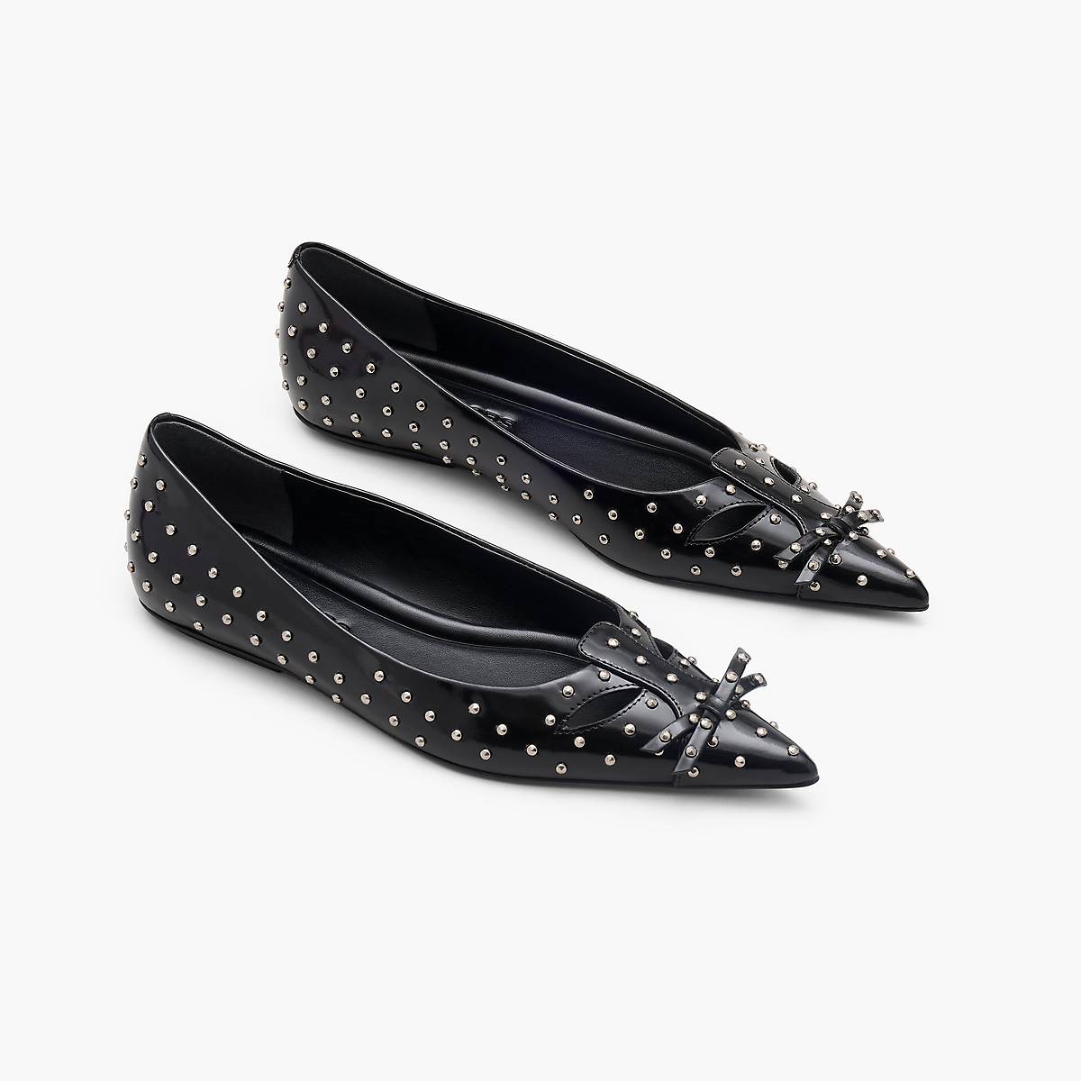 Women Marc Jacobs The Glam Studs Kat Ballerina Black | UK MJ8956-S37