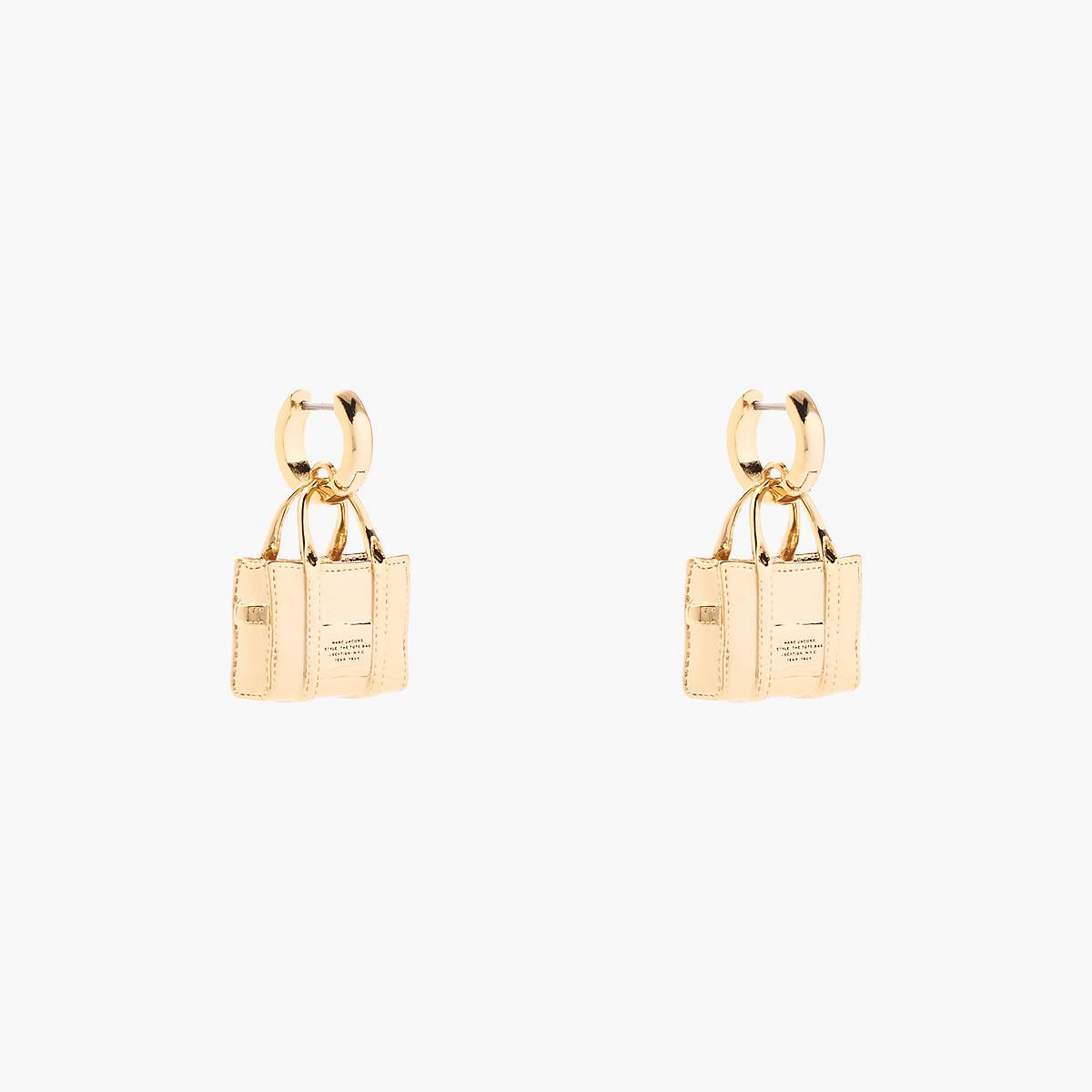 Women Marc Jacobs Tote Bag Earrings Light Gold | UK MJ8271-K18