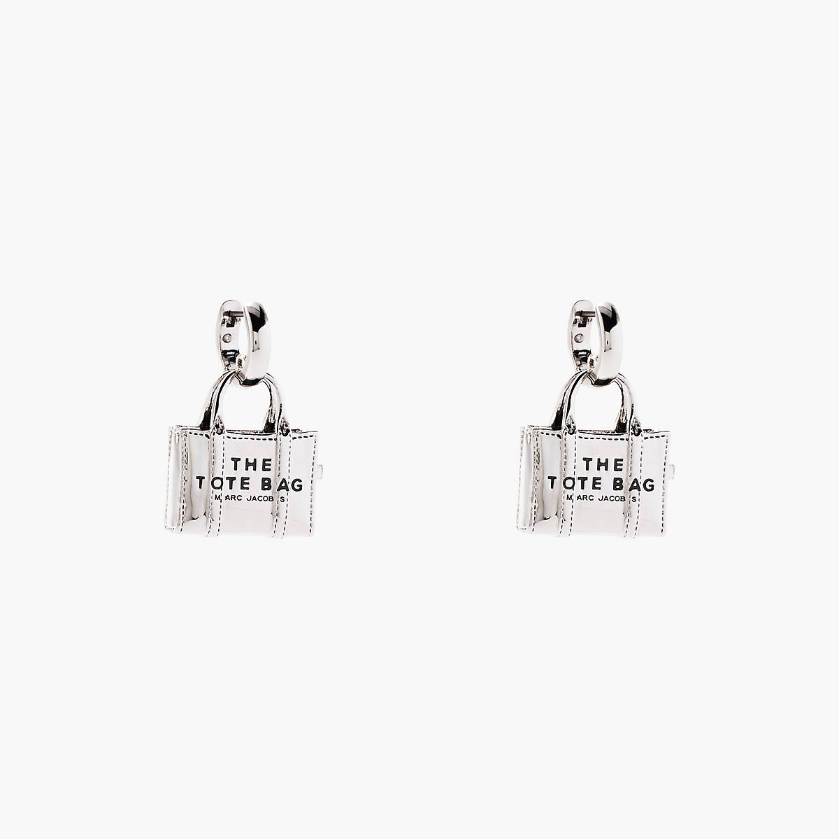 Women Marc Jacobs Tote Bag Earrings Light Silver | UK MJ6193-L23