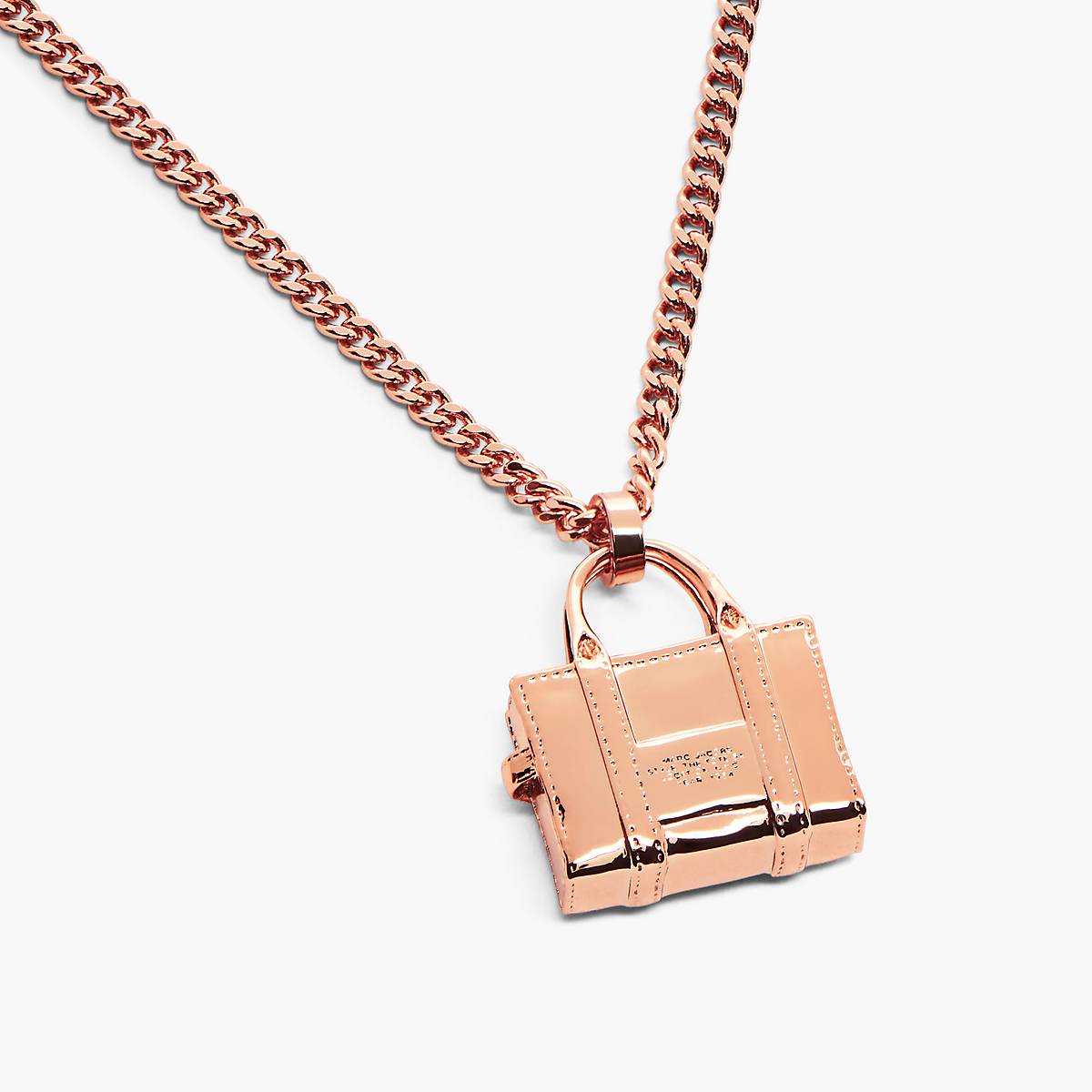 Women Marc Jacobs Tote Bag Necklaces Rose Gold | UK MJ0697-J65