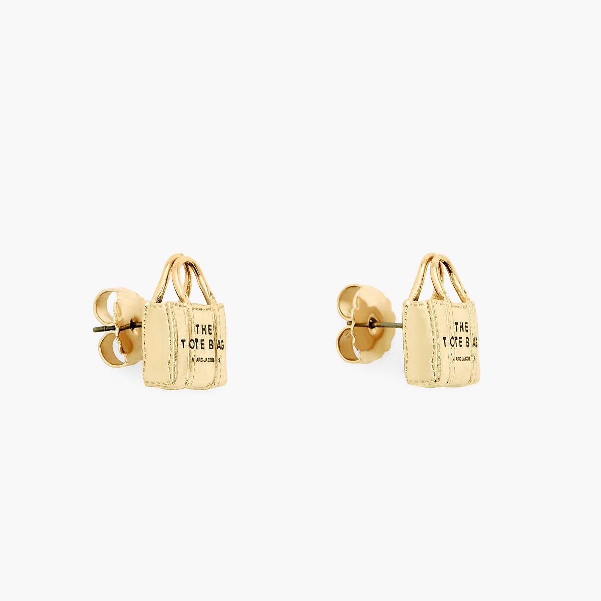 Women Marc Jacobs Tote Bag Stud Earrings Light Gold | UK MJ8524-D70