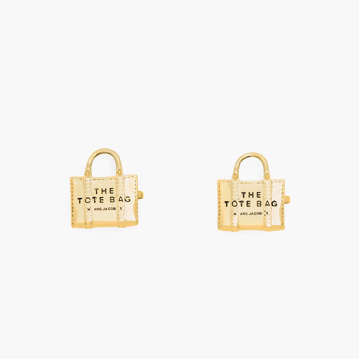 Women Marc Jacobs Tote Bag Stud Earrings Light Gold | UK MJ8524-D70