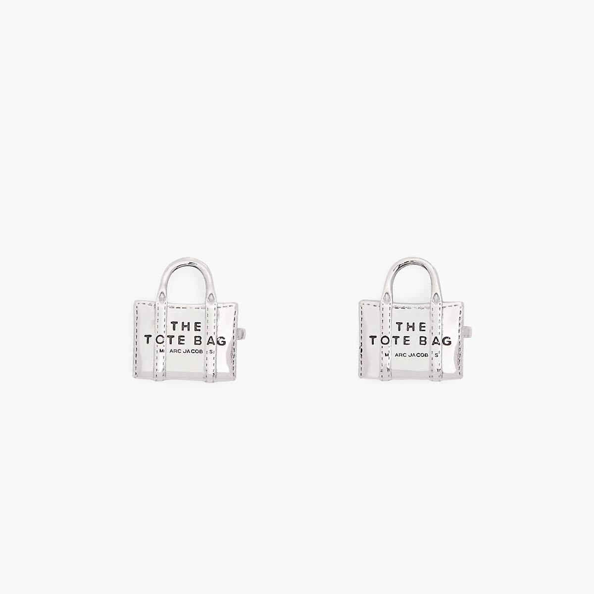 Women Marc Jacobs Tote Bag Stud Earrings Light Silver | UK MJ1432-F61