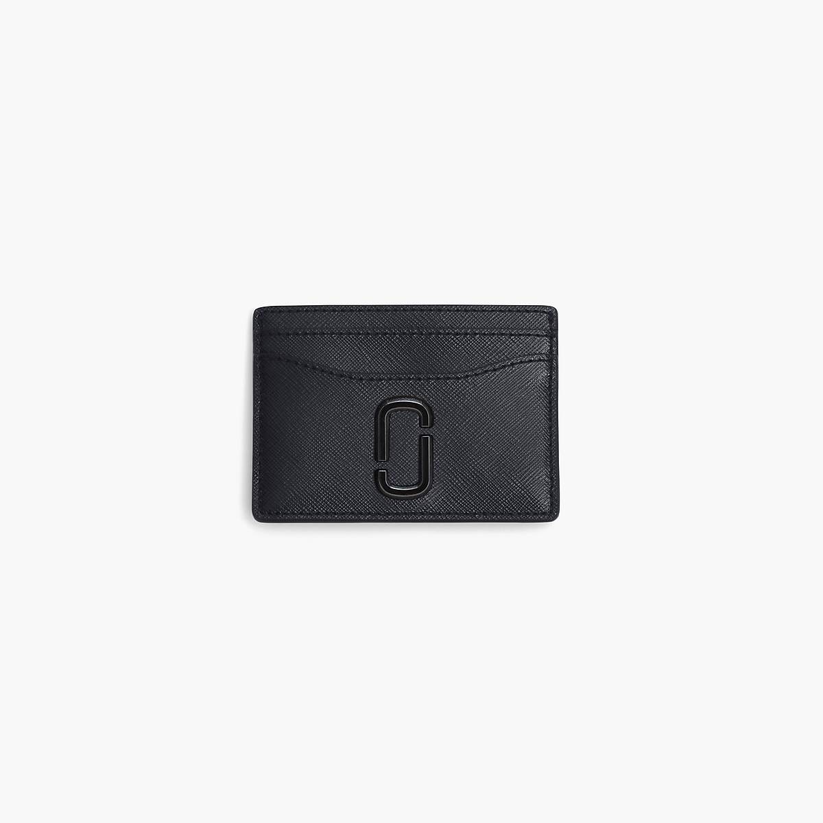 Women Marc Jacobs Utility Snapshot DTM Card Case Wallets Black | UK MJ2586-E51